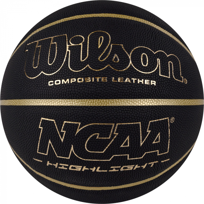 Мяч баск. WILSON NCAA Highlight Gold, WTB067519XB07, р.7, композит, бут.камера, черно-золотистый
