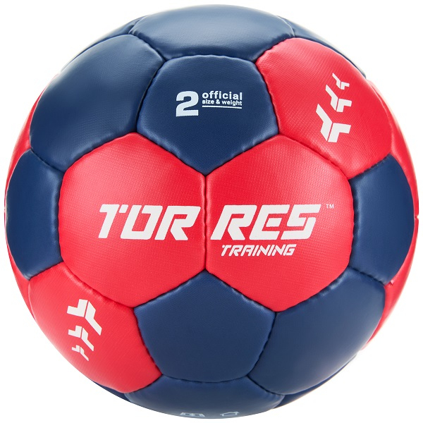 Мяч ганд. TORRES Training, H32452, р.2, ПУ, 4 подкл. слоя, руч. сшивка, мультиколор