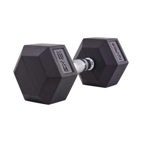 Гантель гексагональная DB-301 12 кг, обрезиненная, черный Starfit