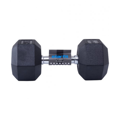 Гантель гексагональная DB-301 14 кг, обрезиненная, черный Starfit