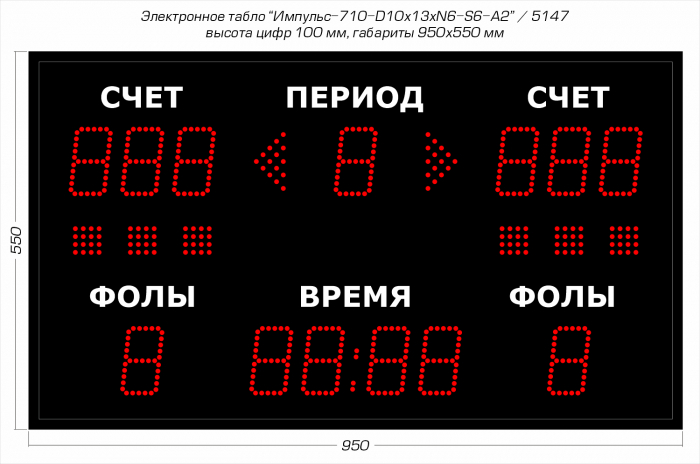 Табло универсальное 950x550 мм
