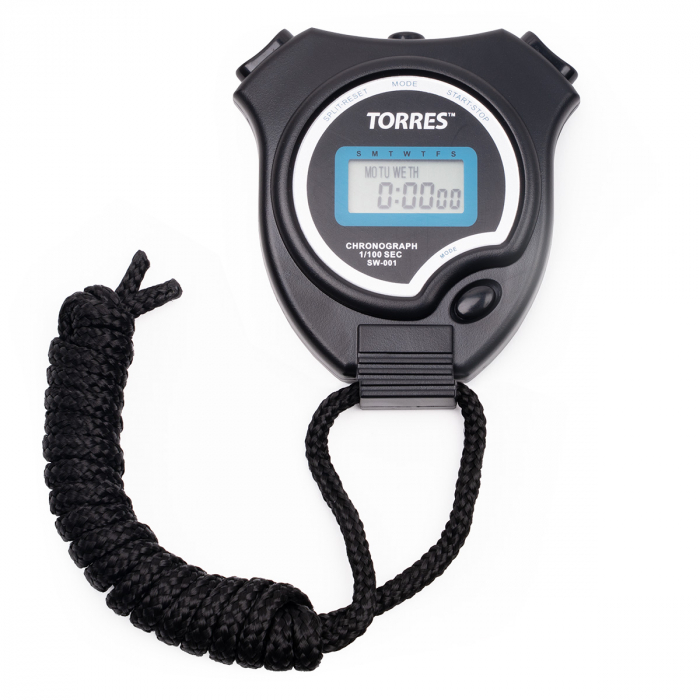 Секундомер TORRES Stopwatch, SW-001, часы, будильник, дата, черно-синий NEW